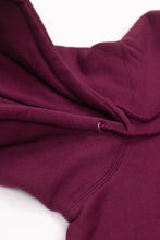 EMBROIDERED LOGO HOODIE MAROON