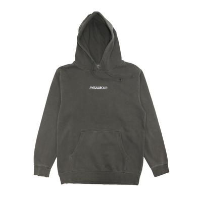 EMBROIDERED LOGO HOODIE PIGMENT DYE