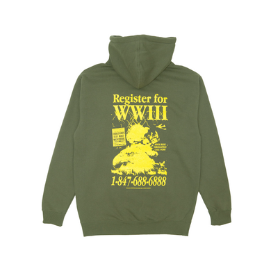 REGISTER FOR WW3 HOODIE ARMY GREEN