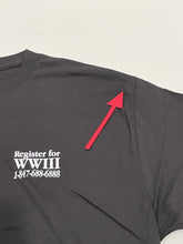 REGISTER FOR WW3 T-SHIRT BLACK (REJECT BIN)