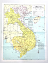 VINTAGE VIETNAM WAR MAP