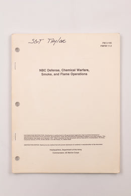 NBC DEFENSE, CHEMICAL WARFARE, SMOKE, AND FLAME OPERATIONS