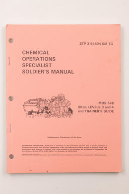 CHEMICAL OPERATIONS SPECIALIST SOLDIER'S MANUAL