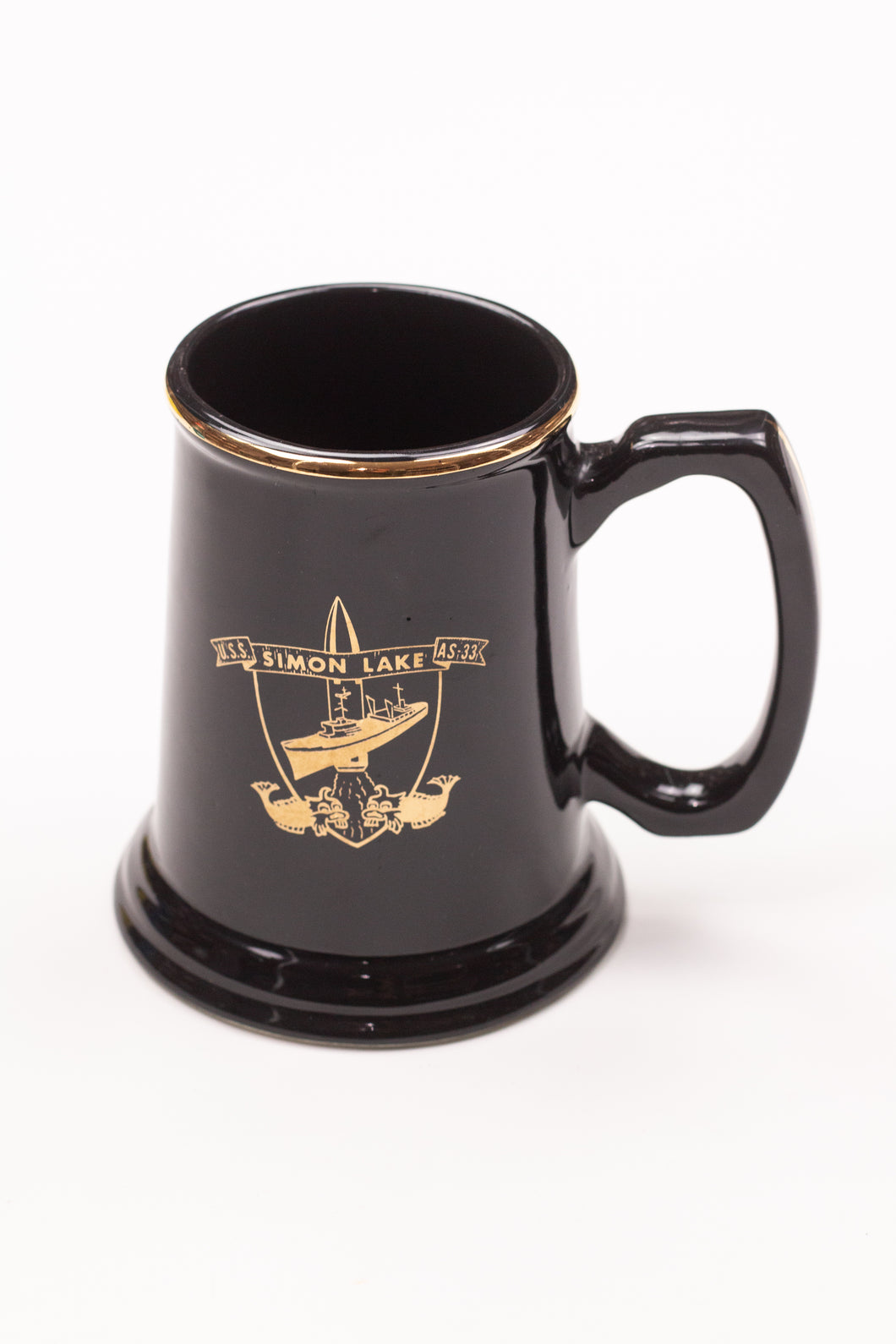 USS SIMON LAKE AS-33 VINTAGE MUG