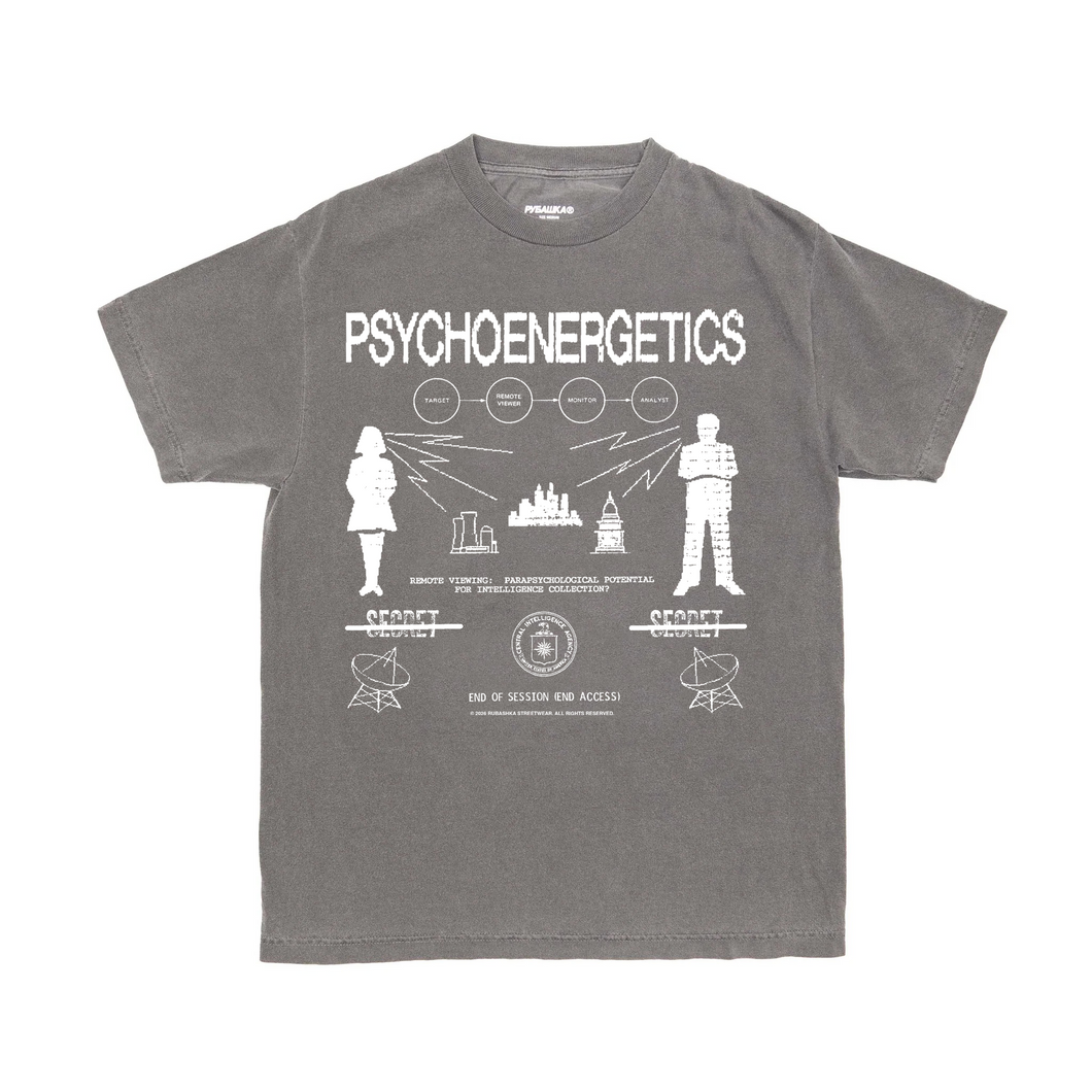 REMOTE VIEWING T-SHIRT FADED BLACK (PRE-ORDER)