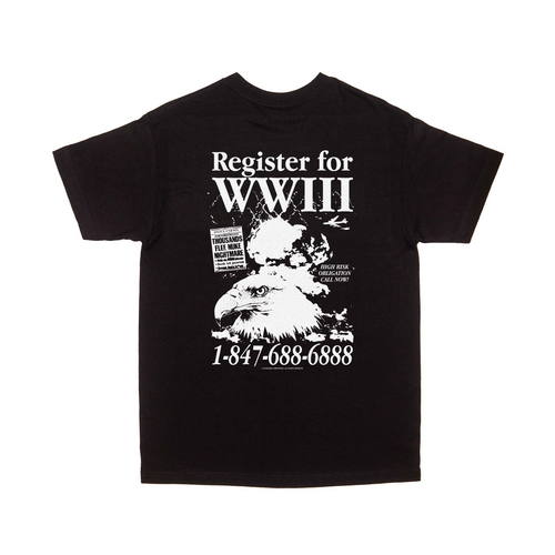 REGISTER FOR WW3 T-SHIRT BLACK