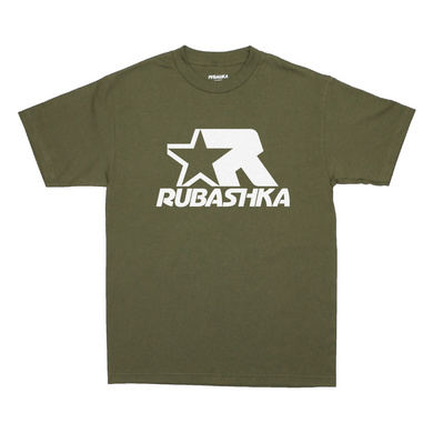 RUBASHKA STAR LOGO TEE ARMY GREEN