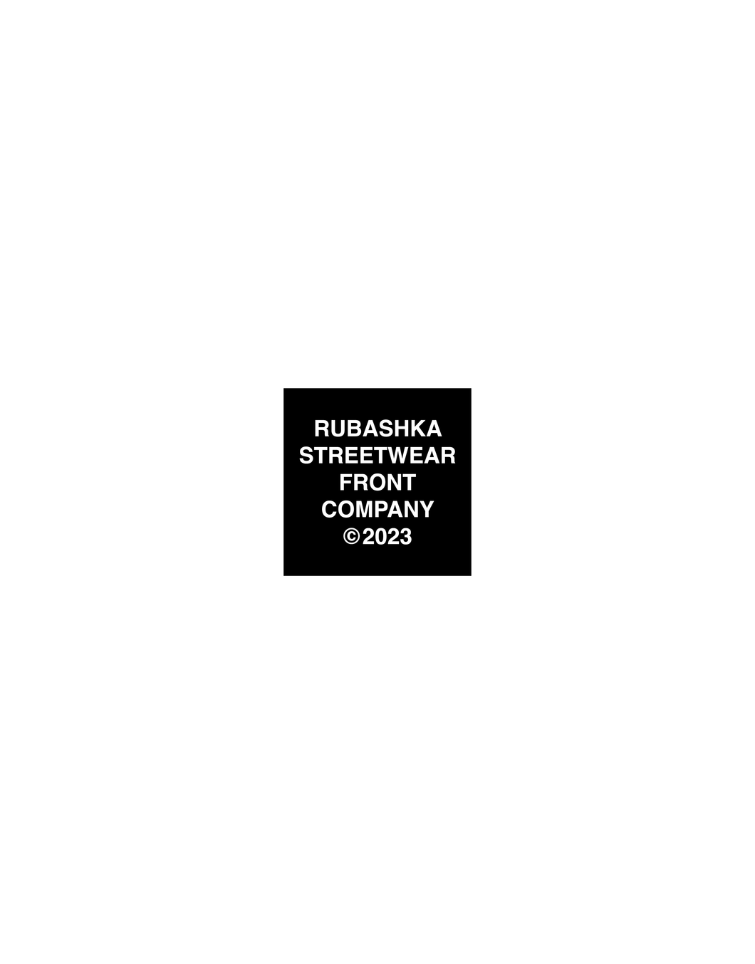 RUBASHKA STREETWEAR FRONT COMPANY STICKER