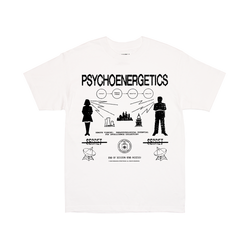 REMOTE VIEWING T-SHIRT WHITE (PRE-ORDER)
