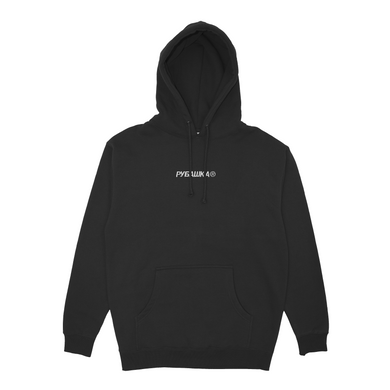 EMBROIDERED LOGO HOODIE BLACK/WHITE