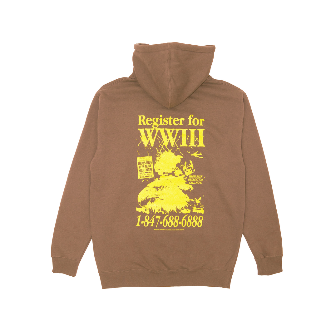 REGISTER FOR WW3 HOODIE SADDLE BROWN